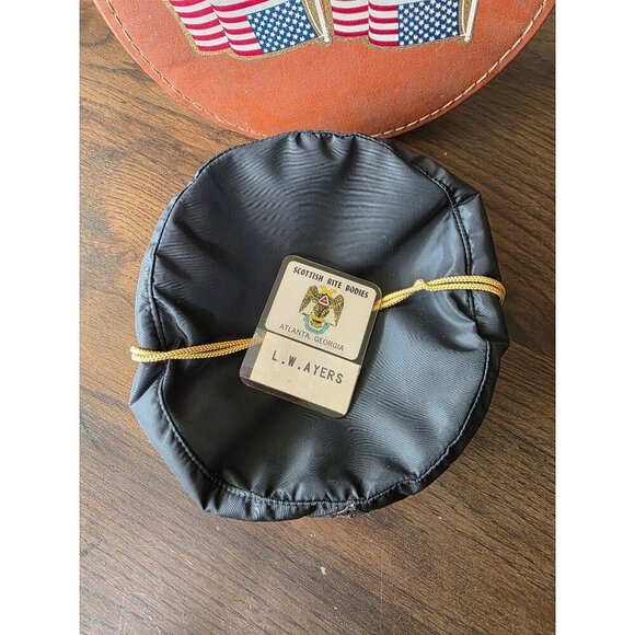 VTG 32ND DEGREE SCOTTISH RITE MASONIC FREEMASON CAP BULLION DOUBLE EAGLE EMBLEM - Picture 8 of 16